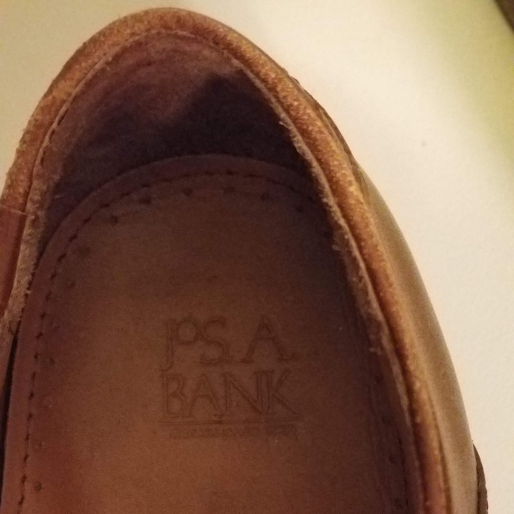 Jos A Bank Brown Leather Men's Shoes Lace Size 8.5 - Picture 7 of 8